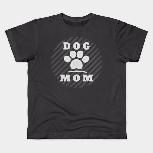 DOG MOM GRAY POW Kids T-Shirt by TeesFashion